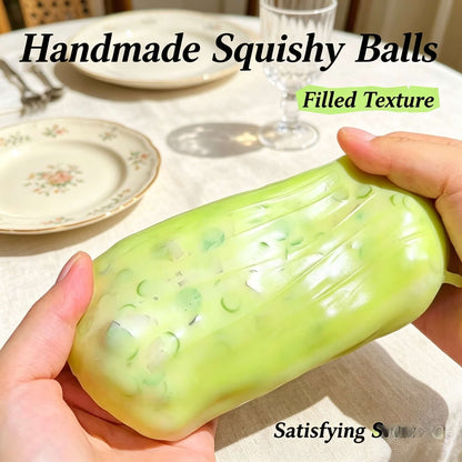 Squishy Pie Fidget Toy, Crunchy Sound Squeeze Toy, Stress Relief Sensory Toy for Kids & Adults, Cute Pie Shape Fidget Squeezing Toy