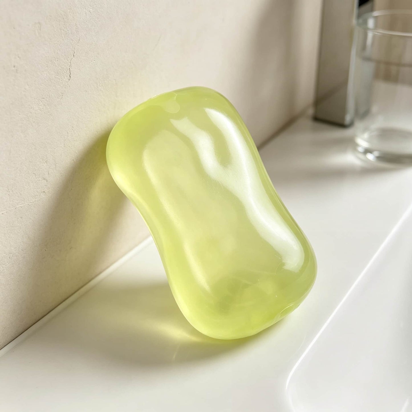 Moldable Transparent Vaseline Soap Squishy, Soft Coconut Oil Squeeze Fidget Toy, Stress Relief Sensory Squishy Toy for Adults Kids