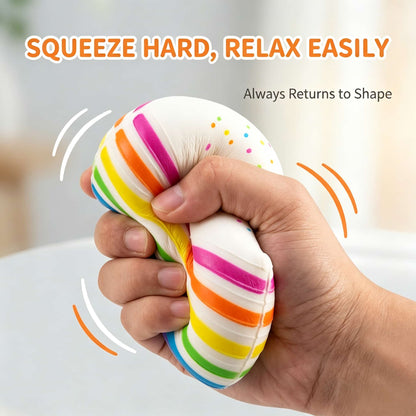 Giant Layer Cake Squishy Fidget Toy, 14.5cm Large TPR Flour‑Filled Stress Relief Squeeze Toy for Kids & Adults