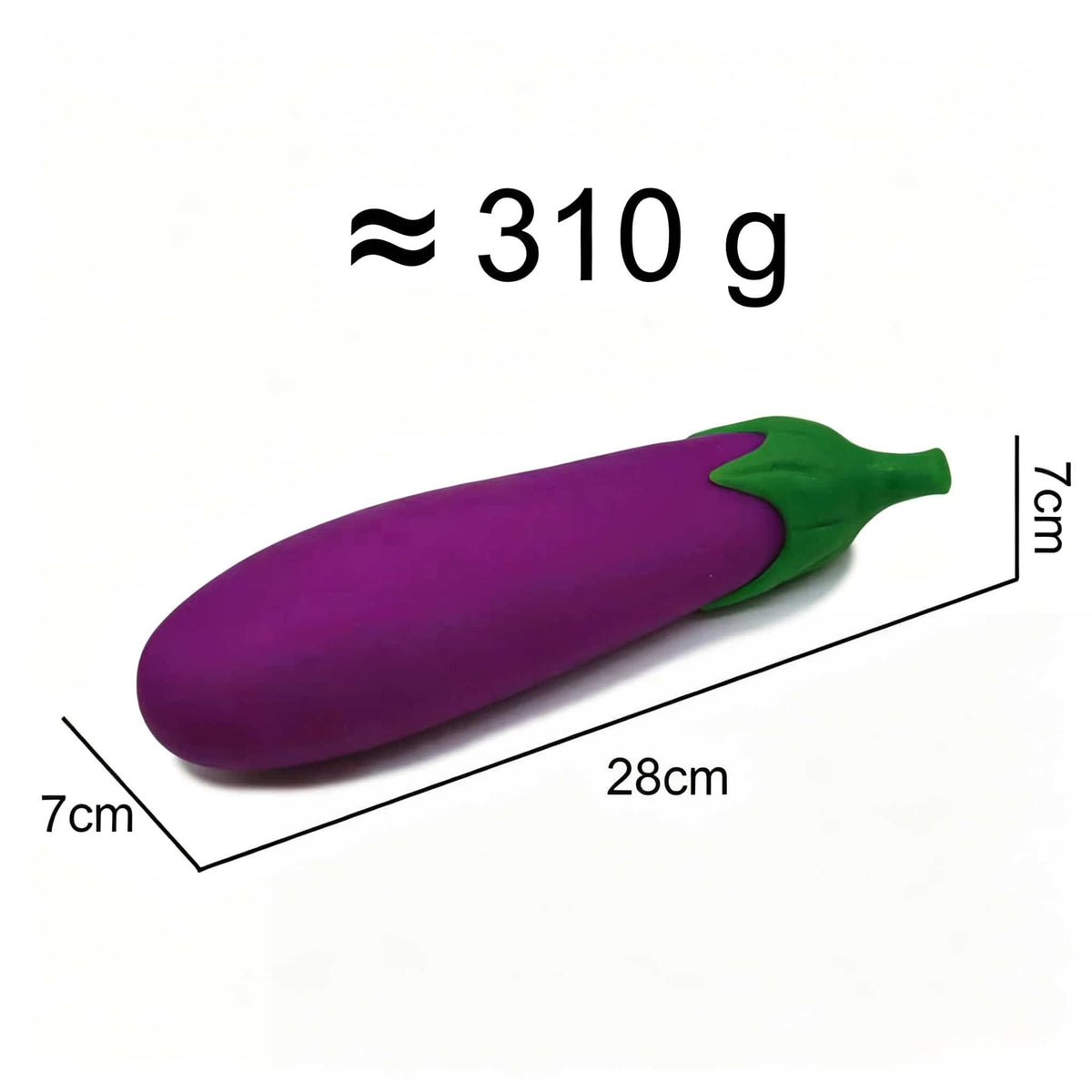 Giant Eggplant Squishy Fidget Toy, 28cm Large Soft TPR Stress Relief Squeeze Toy for Adults & Kids