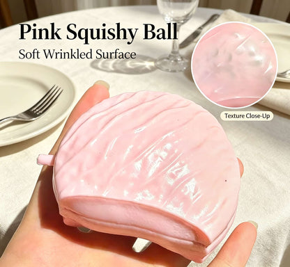 Squishy Pie Fidget Toy, Crunchy Sound Squeeze Toy, Stress Relief Sensory Toy for Kids & Adults, Cute Pie Shape Fidget Squeezing Toy