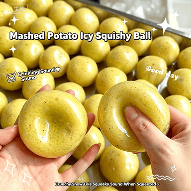 Handmade Mashed Potato Slush Squishy Ball, Moldable Sensory Fidget Stress Squeeze Toy