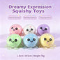 Crunch Octopus Squishy Fidget Toy, Clear PVC Shell Stress Relief Squeeze Toy, Kawaii Octopus Sensory Toy for Adults Kids, Desk Decor & Party Gift