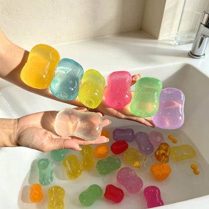 Moldable Transparent Vaseline Soap Squishy, Soft Coconut Oil Squeeze Fidget Toy, Stress Relief Sensory Squishy Toy for Adults Kids