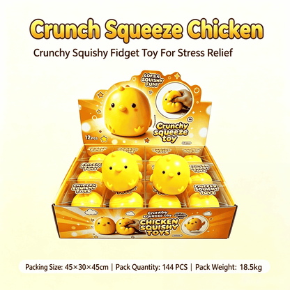 Crunch Squeeze Chicken Squishy | Crunchy Fidget Stress Relief Toy