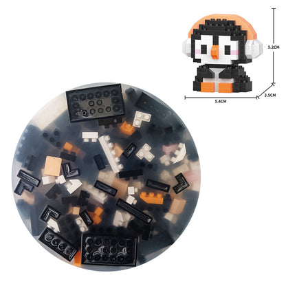 10cm Round Brick‑Picking Fidget Pad, Silicone Pick‑Peel Pad with Mini Micro Building Blocks, Stress Relief Sensory Fidget Toy, DIY Assembly Decompression Toy for Anxiety