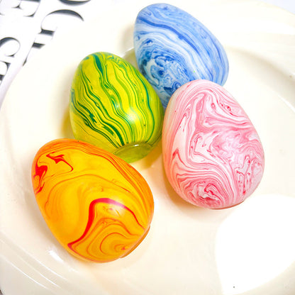 Marble Swirl Egg Sugar Squeeze Squishy Toy, Maltose Stress Relief Fidget Ball
