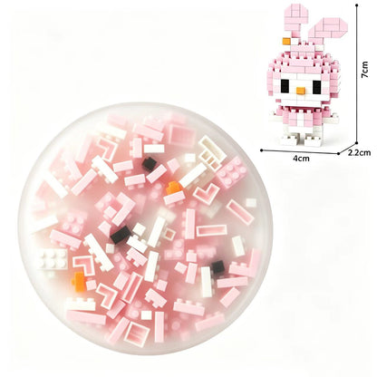 10cm Round Brick‑Picking Fidget Pad, Silicone Pick‑Peel Pad with Mini Micro Building Blocks, Stress Relief Sensory Fidget Toy, DIY Assembly Decompression Toy for Anxiety