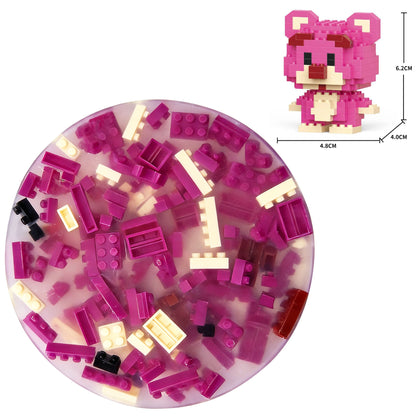 10cm Round Brick‑Picking Fidget Pad, Silicone Pick‑Peel Pad with Mini Micro Building Blocks, Stress Relief Sensory Fidget Toy, DIY Assembly Decompression Toy for Anxiety