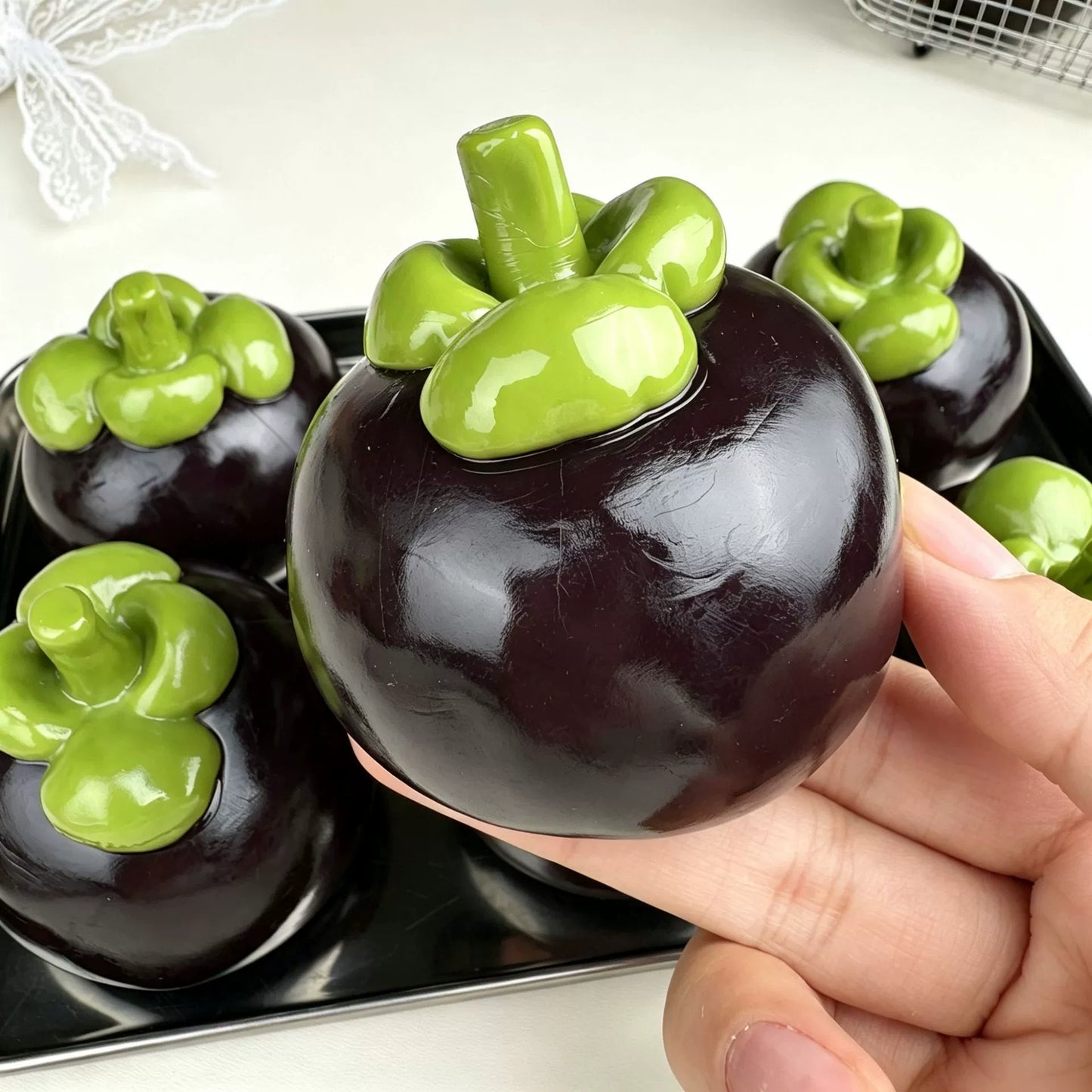 Mangosteen Crunch Crackle Fidget Ball ASMR Sensory Squeeze Stress Relief Toy