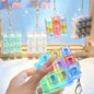 9 Key Light Up Clicker Fidget Toy, Mechanical Switch Fidget Keychain, Glowing Stress Relief Keyboard Toy for ADHD Anxiety