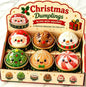 Christmas Baozi Blind Box Squishy Toy, Glitter Jelly Filled TPR Squeeze Fidget Toy, Cute Santa Reindeer Snowman Surprise Blind Box for Kids Holiday Gift