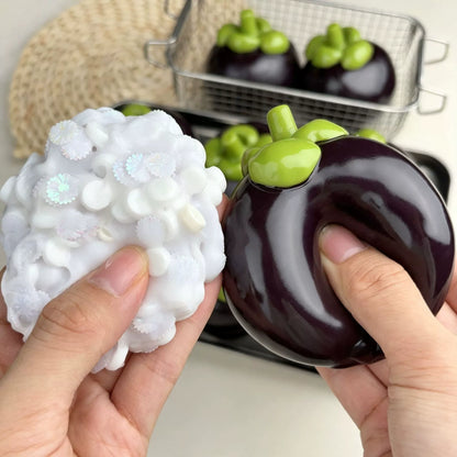 Mangosteen Crunch Crackle Fidget Ball ASMR Sensory Squeeze Stress Relief Toy