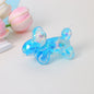 Cute Glitter Balloon Dog Maltose Squishy Toy, Transparent TPR Slow Rising Squeeze Fidget Toy for Kids Adults Stress Relief Party Favors