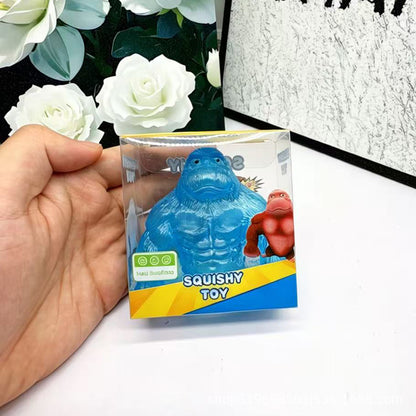 Maltose Gorilla Squishy Fidget Toy, Stretchy TPR Squeeze Stress Relief Vent Toy for Kids Adults