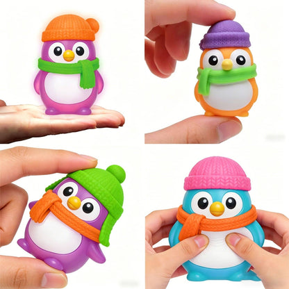 Squishy Penguin Stress Toy | TPR Flour Filled Squeeze Fidget Toy for Kids Gift