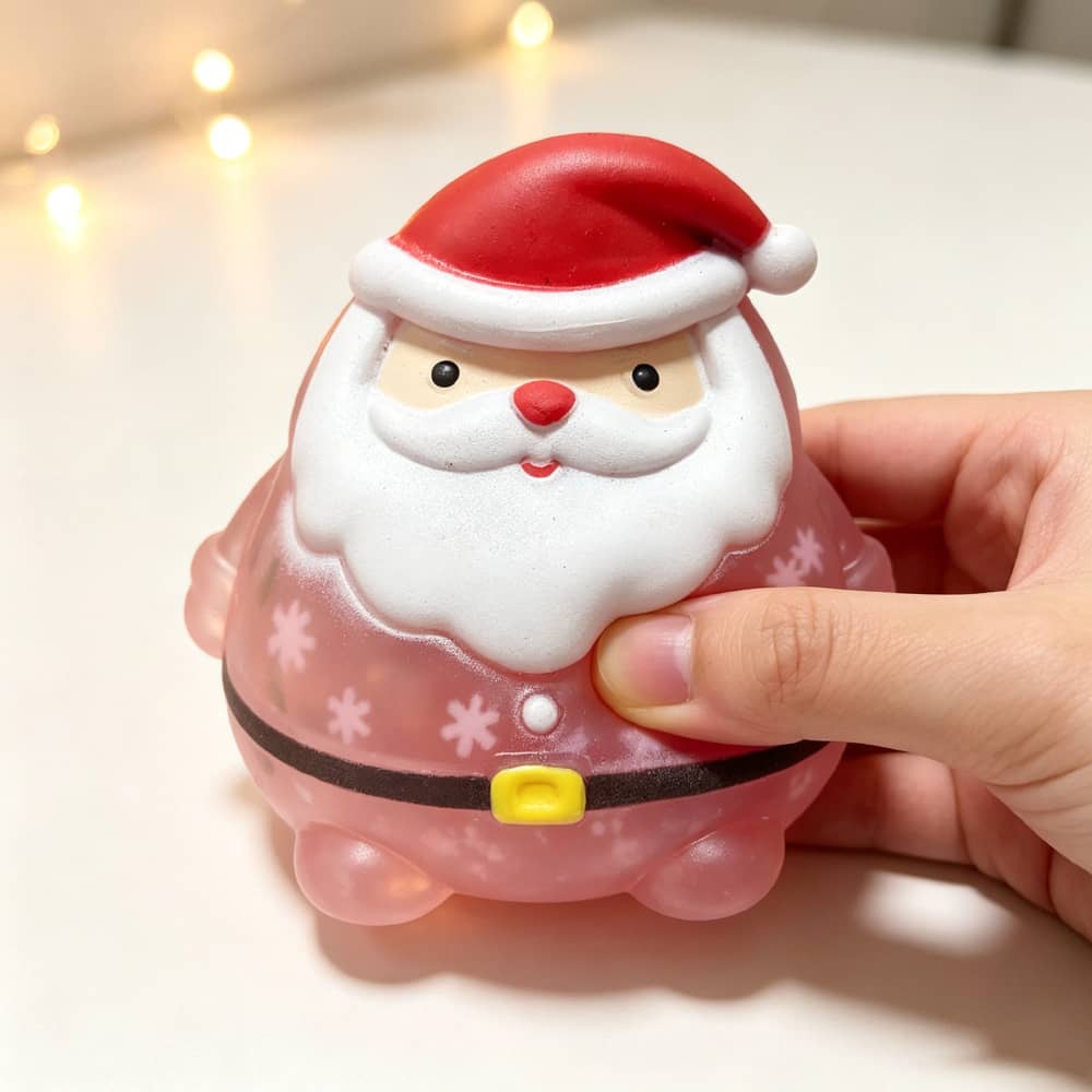 Santa Claus Slow Rising Squishy Toy, Maltose Squeeze Stress Relief Fidget Toy, Cute Christmas Santa Squishies Sensory Decompression Toy for Kids Adults Holiday Gift