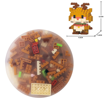 10cm Round Brick‑Picking Fidget Pad, Silicone Pick‑Peel Pad with Mini Micro Building Blocks, Stress Relief Sensory Fidget Toy, DIY Assembly Decompression Toy for Anxiety