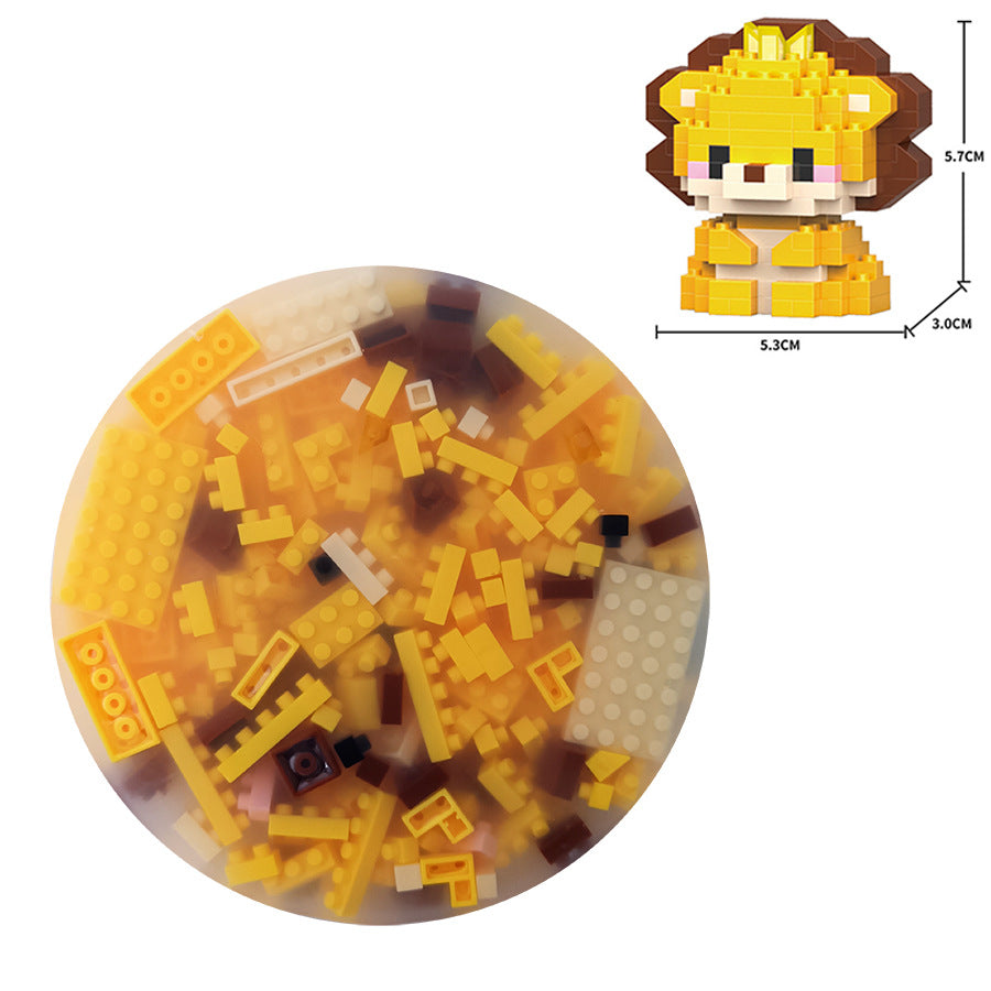 10cm Round Brick‑Picking Fidget Pad, Silicone Pick‑Peel Pad with Mini Micro Building Blocks, Stress Relief Sensory Fidget Toy, DIY Assembly Decompression Toy for Anxiety