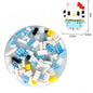 10cm Round Brick‑Picking Fidget Pad, Silicone Pick‑Peel Pad with Mini Micro Building Blocks, Stress Relief Sensory Fidget Toy, DIY Assembly Decompression Toy for Anxiety