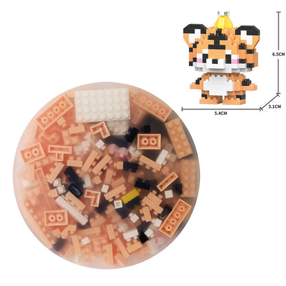 10cm Round Brick‑Picking Fidget Pad, Silicone Pick‑Peel Pad with Mini Micro Building Blocks, Stress Relief Sensory Fidget Toy, DIY Assembly Decompression Toy for Anxiety