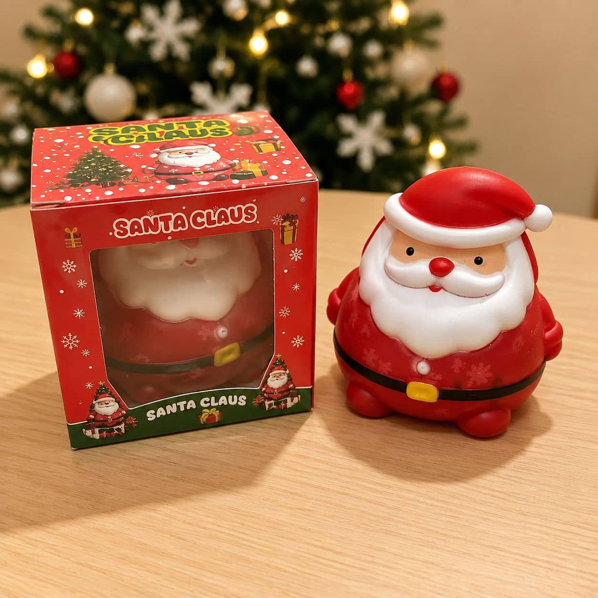 Santa Claus Slow Rising Squishy Toy, Maltose Squeeze Stress Relief Fidget Toy, Cute Christmas Santa Squishies Sensory Decompression Toy for Kids Adults Holiday Gift