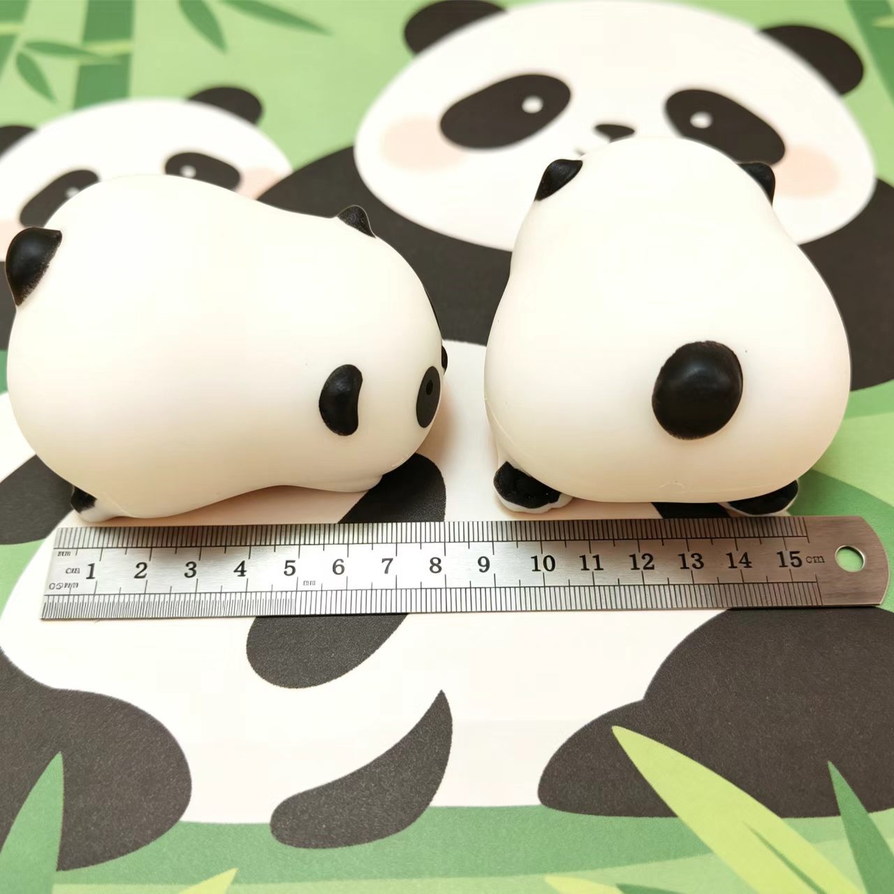 Cute Panda Squishy Fidget Toy, Soft TPR Flour Stress Relief Squeeze Toy, Kawaii Animal Squishy for Kids & Adults