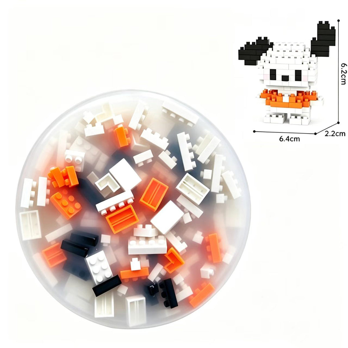10cm Round Brick‑Picking Fidget Pad, Silicone Pick‑Peel Pad with Mini Micro Building Blocks, Stress Relief Sensory Fidget Toy, DIY Assembly Decompression Toy for Anxiety