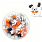 10cm Round Brick‑Picking Fidget Pad, Silicone Pick‑Peel Pad with Mini Micro Building Blocks, Stress Relief Sensory Fidget Toy, DIY Assembly Decompression Toy for Anxiety