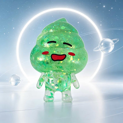 Squishy Glitter Alien Stress Toy, TPR Maltose Fidget Squeeze Toy, Funny Poo Man Squishies Sensory Relief Toy For Kids Adults