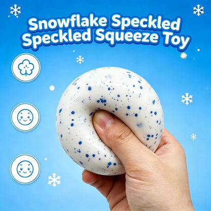Snow Speckled Squeeze Ball Fidget Toy, Soft TPR Flour Filled Stress Relief Squishy Toy for Anxiety Relief