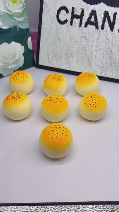 Egg Yolk Pastry Building Block Squishy Ball, Crunch Sound Mouldable Slow Rebound Stress Relief Fidget Squeeze Toy
