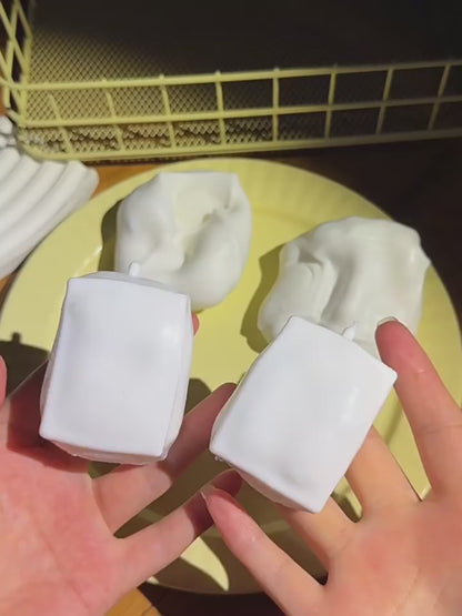 Crunch Sound Tofu Block Squishy Toy, Squeeze Sensory Fidget Toy, Viral TikTok Squishy for Anxiety Relief