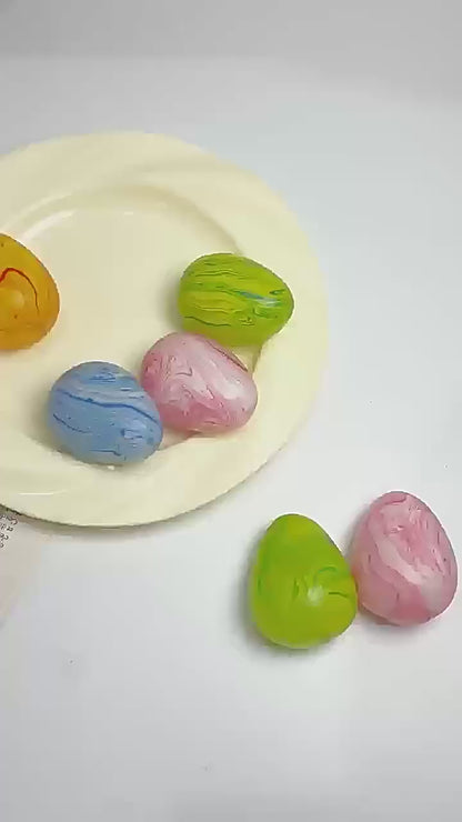 Marble Swirl Egg Sugar Squeeze Squishy Toy, Maltose Stress Relief Fidget Ball