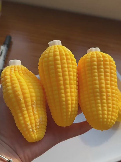 Crinkle Bone Filled Corn Squishy Toy, ASMR Satisfying Pop Squeeze Sensory Fidget Stress Relief Toy